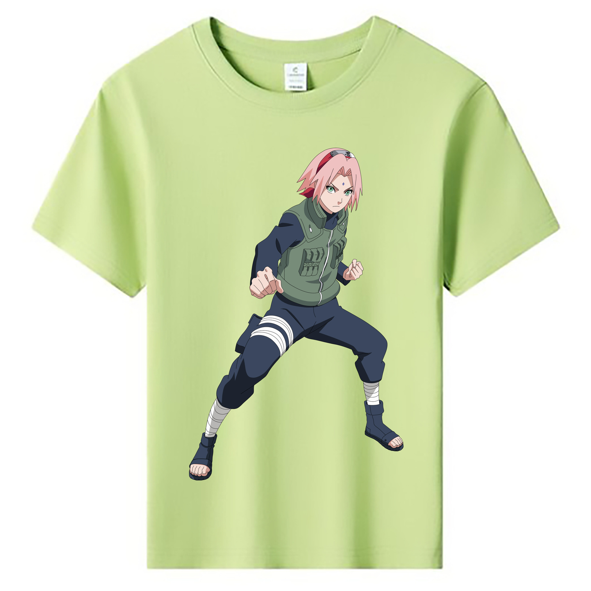 （画像用） NARUTO -ナルト- 春野サクラ Haruno Sakura 綿100％キッズTシャツ（フロントプリント）
